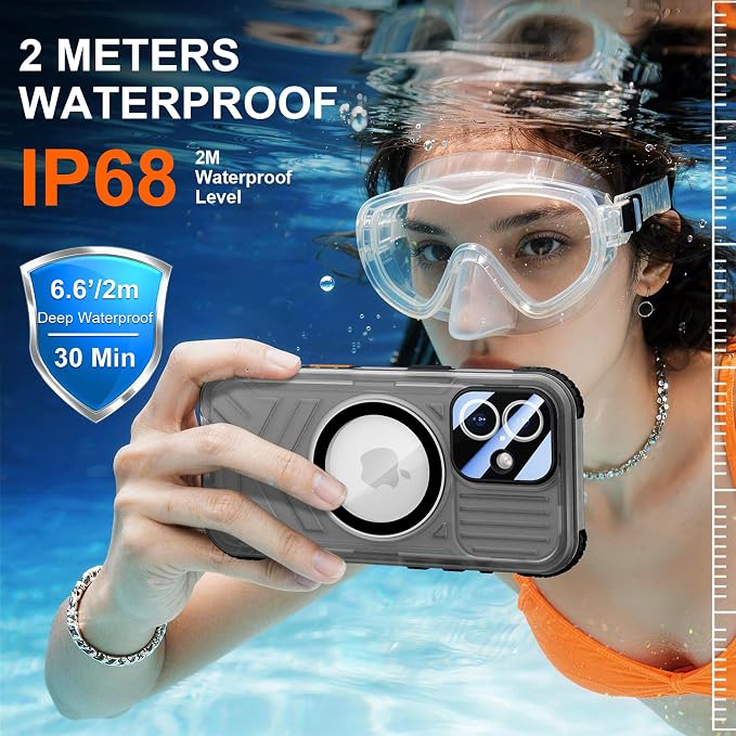 SPIDERCASE Magnetic for iPhone 17 Case Waterproof, 12FT Military Shockproof - Image 3