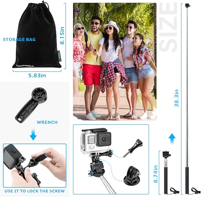 Luxebell Action Camera Accessory Kit - Image 5