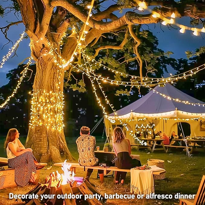JMEXSUSS 150 LED Christmas Lights Indoor Plug in, Connectable Warm White - Image 8