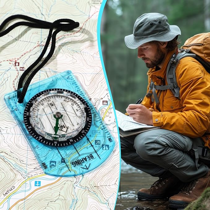 50 Pack Orienteering Compass Bulk Advanced Baseplate Compass Hiking Survival - Image 6