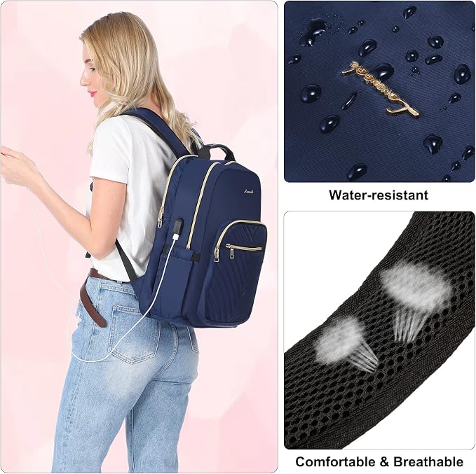 LOVEVOOK Laptop Backpack for Women 17.3 inch, Cute Womens Travel Backpack Purse - Image 8