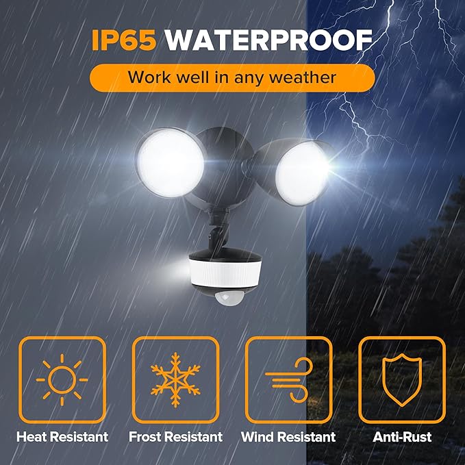 LUTEC 34W 3700 Lumen LED Security Lights Motion Sensor Light Outdoor - Image 6