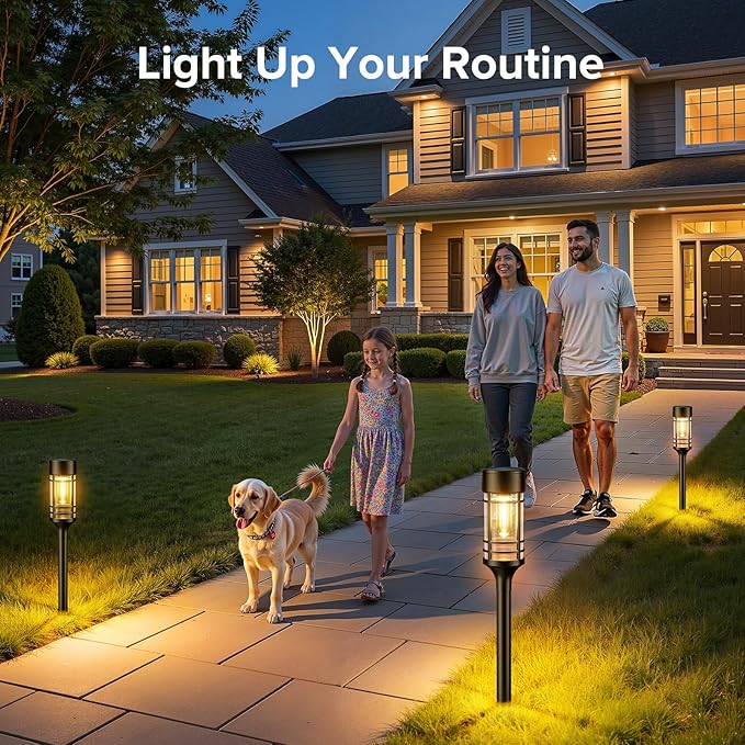 LETMY 12 Pack Solar Pathway Lights Outdoor, Solar Lights Outdoor Waterproof IP65 - Image 8