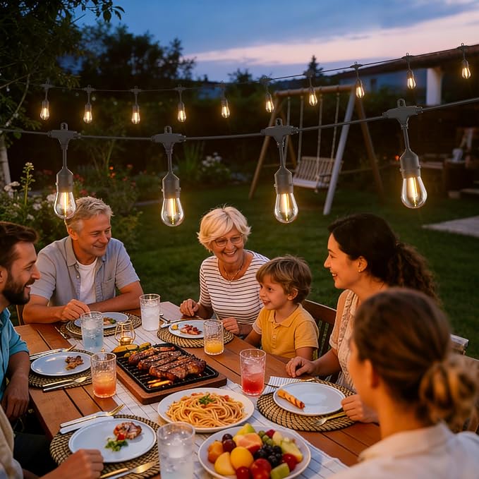 SUFEIMAS LED-Outdoor-String-Lights-Patio-Light-Outside 50FT Waterproof String - Image 7