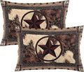 Western Texas Star Throw Pillow Covers Set of 2 Queen Size Rustic Vintage by Unknown