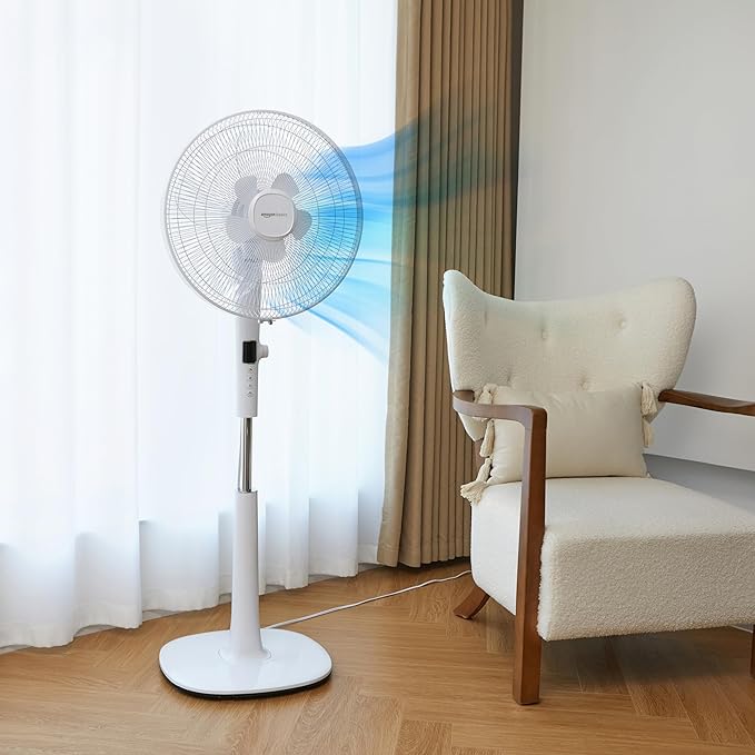 Amazon Basics 16" DC Motor Standing Floor Fan, 12 Speed - Image 6