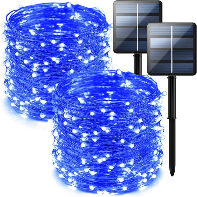 2-Pack 200 LED Solar Fairy Lights Outdoor, Upgraded Oversize Lamp Beads & Super by SelarlytLighting