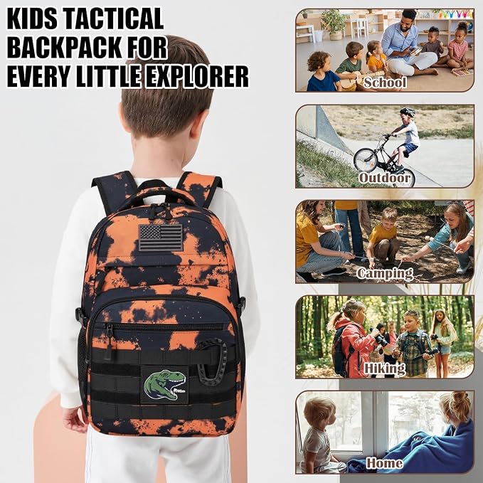 Kids Tactical Backpack Army Molle Bookbag Military Boys Backpack - Image 6