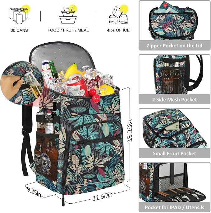 Cooler Backpack Insulated Leakproof Waterproof Backpack Cooler Bag 30/45 Cans - Image 2