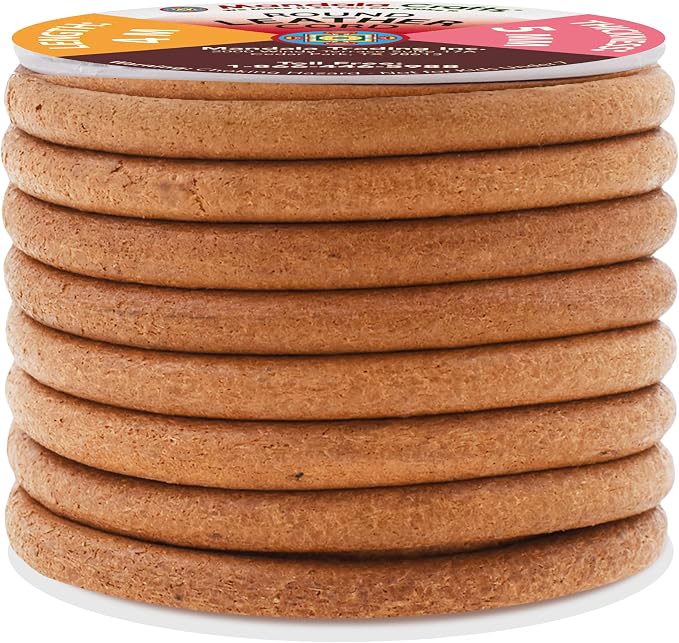 Mandala Crafts Round Genuine Camel Leather Cord - Image 2