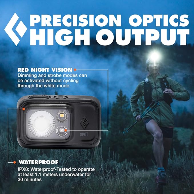 BLACK DIAMOND Spot 400 Headlamp | 400 Lumens Brightness, Dimmable | Waterproof - Image 4