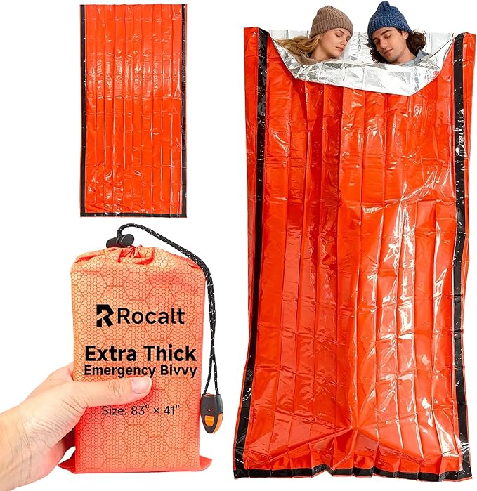 Rocalt Emergency Sleeping Bag | Ultralight Mylar Emergency Blanket, Extra Thick by Rocalt