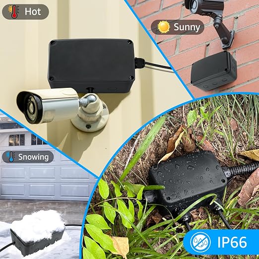 SuperInk Waterproof Electrical Junction Box Outdoor Black, IP66 Plastic - Image 2