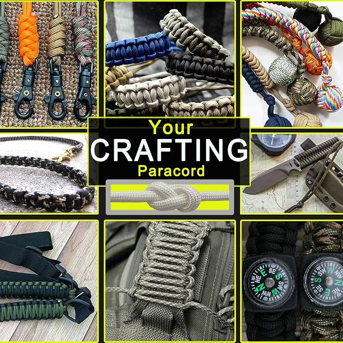 VVAAGG 1000 White Paracord Rope 100FT, 4mm Utility Parachute Cord 12 Strand - Image 7