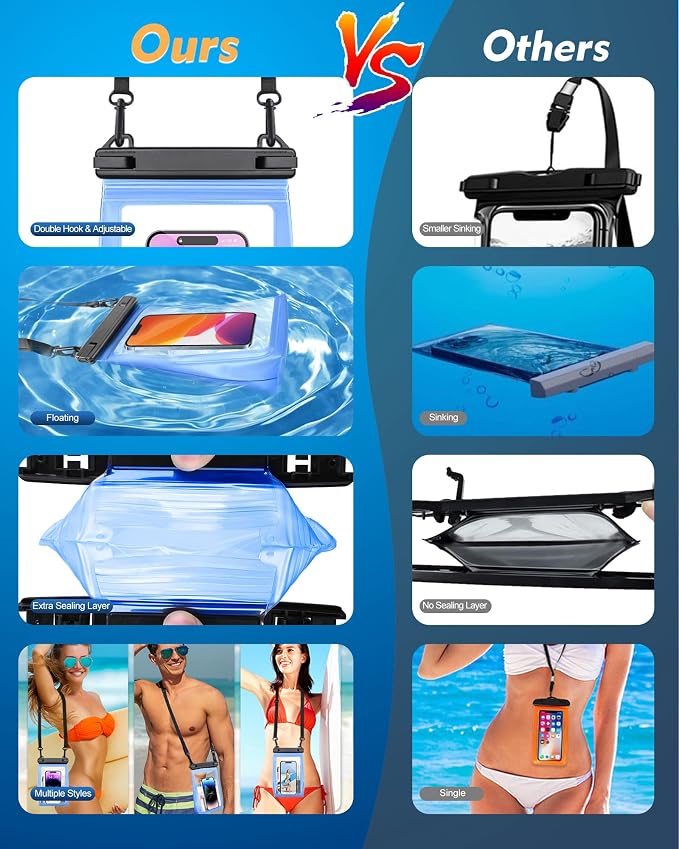 Large Waterproof Phone Pouch Floating, IPX8 Waterproof Pouch - Image 3