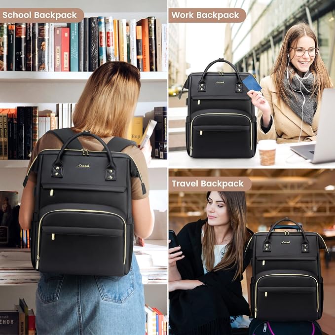 LOVEVOOK Leather Laptop Backpack - Image 7