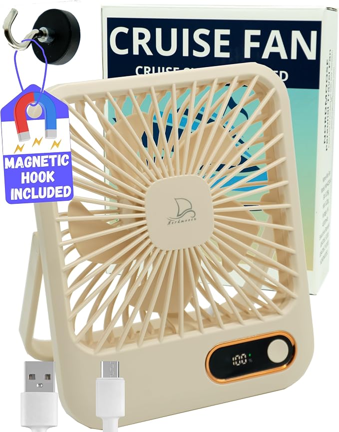 Nordmoose Cruise Ship Approved Fan – Up To 16 Hours Battery Life, USB by NordmooseCruisingFishingEssentials
