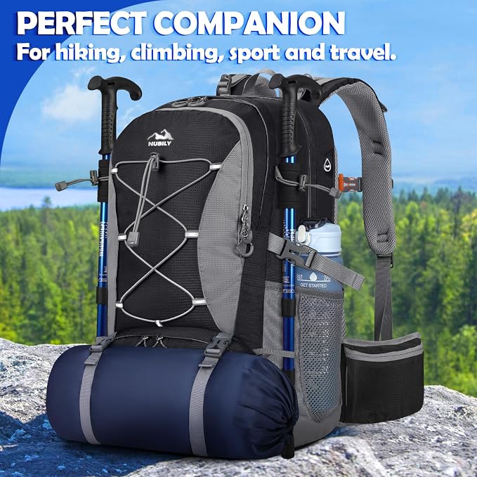 NUBILY 50L Hiking Backpack Waterproof Camping Backpack - Image 7