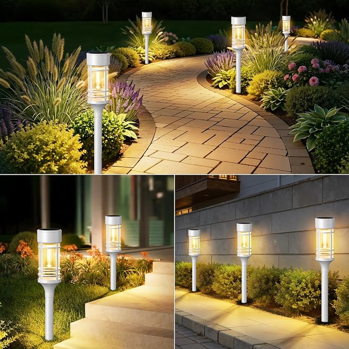 LETMY Solar Pathway Lights Outdoor, 8 Pack Solar Lights Outdoor Waterproof IP65 - Image 8