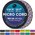TECEUM Micro Paracord – 1.18 mm X 125 ft – Micro Utility Cord – Thin Braided by TECEUM