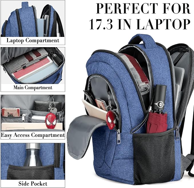 BIKROD Backpack for Women and Men, Extra Large School Backpacks for Teens - Image 3