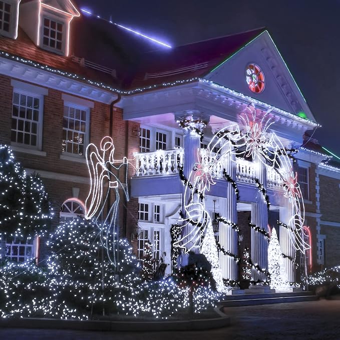 JMEXSUSS 200 LED White Christmas Lights Outdoor, 66ft Christmas Tree Lights - Image 8