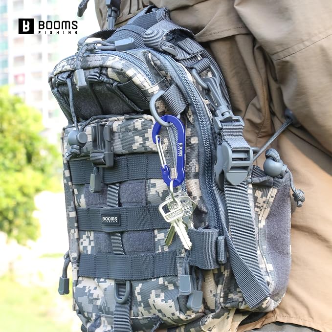 Booms Fishing CC5 Multi-Use Carabiner Clips, 10 Pack 2.3"/ 3.1" Caribeener Clips - Image 3