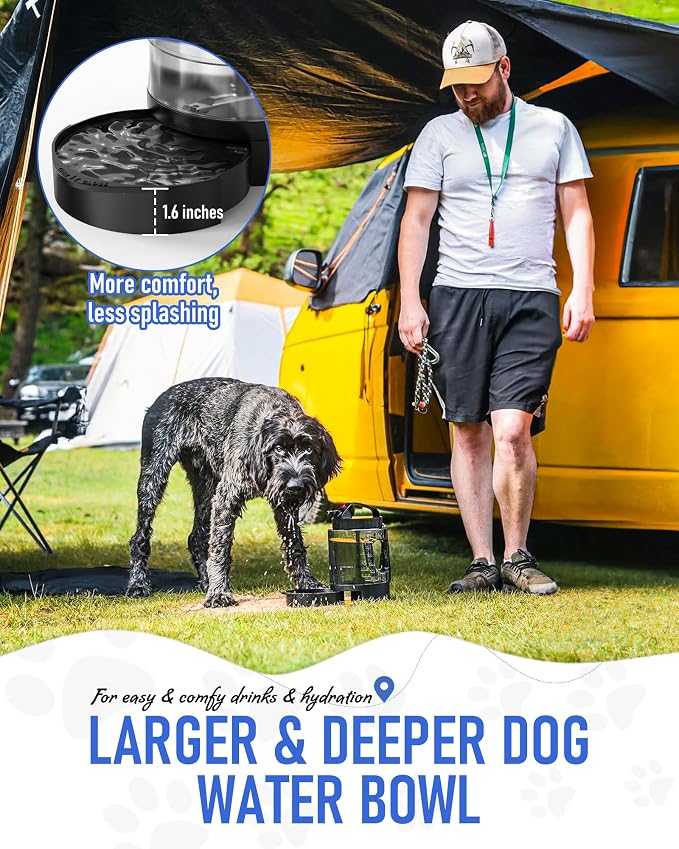 Dog Water Bottle Travel Bowl, 77oz Large Portable Dog Water Bowl Dispenser - Image 5