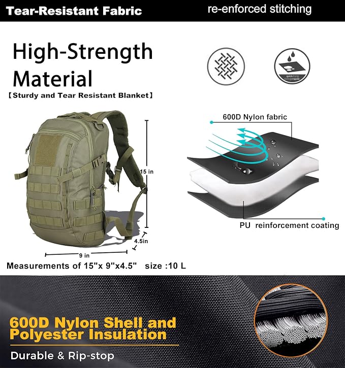 Miramrax 12L Small Backpack Day Pack - Image 2