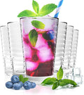 ALIMOTA Stackable Drinking Glasses 385ml Set of 6, Dishwasher Safe Acrylic by YourLifeCollector
