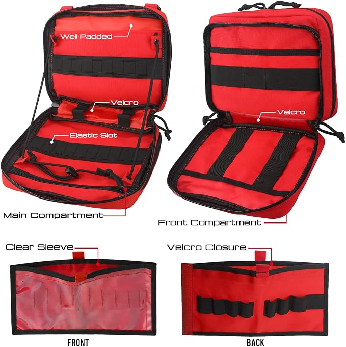 WYNEX Tactical Molle Admin Pouch of Double Layer Design, Admin Pouches Molle - Image 9