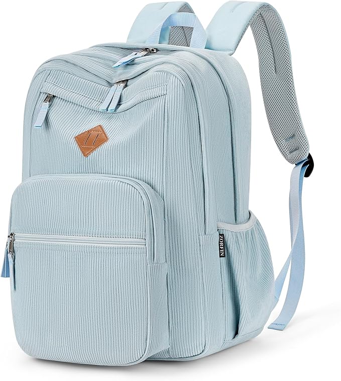 ZORFIN 26L Backpack for College, and Travel: Corduroy Bookbag by ZORFIN-SimpleYetChic