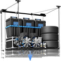 FLEXIMOUNTS GL1 Overhead Garage Lifting Storage Rack, 4x4 Ft Heavy-Duty Metal by FLEXIMOUNTS