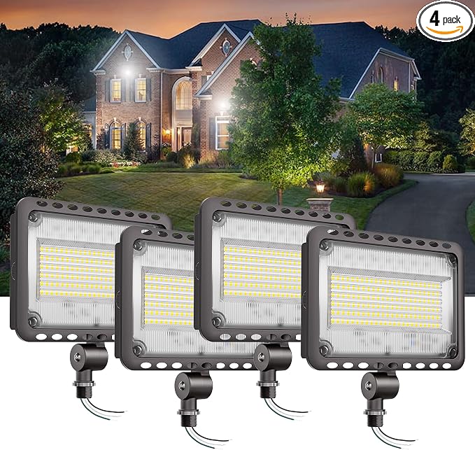 CINOTON 120W LED Flood Lights Outdoor, IP65 Waterproof Exterior Security Wall by CINOTON