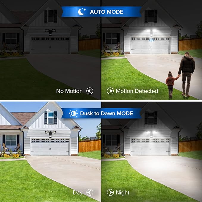 SANSI Eco Series 18W 1800LM LED Motion Sensor Outdoor Lights, Energy Saving - Image 5