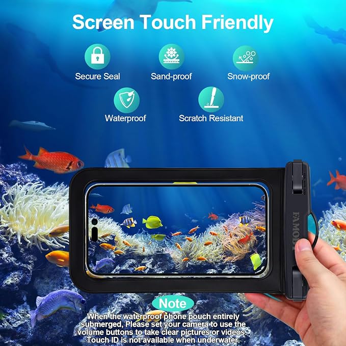 Up to 8.7" 6 Pack Multicolor Waterproof Phone Pouch, Large Phone Waterproof - Image 5