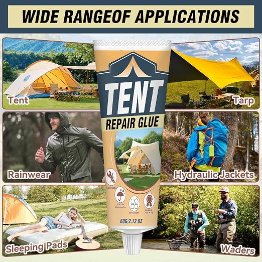 Tent Repair Glue Seam Sealer, Waterproof Flexible Tent Repair Kit, Tent Seam - Image 7