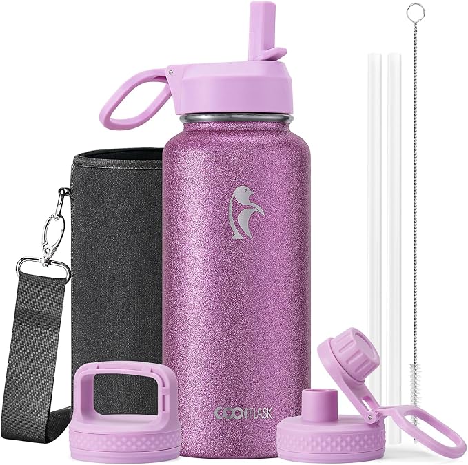 Coolflask Water Bottle 32 oz Insulated by Coolflask