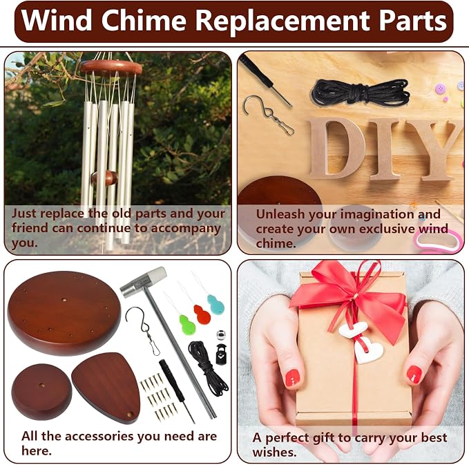 Wind Chime Replacement Parts, Wind Catcher, 19.6FT Nylon Cord, DIY Wind Chime - Image 4