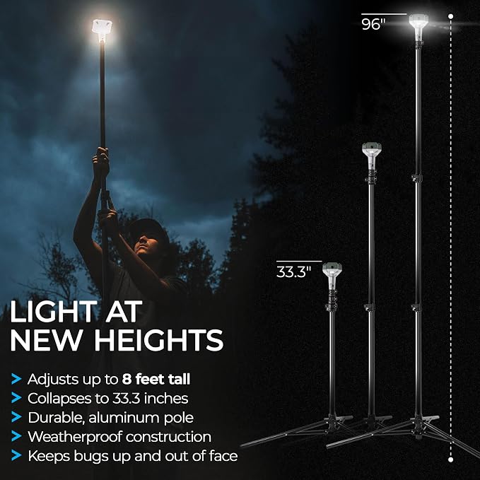 Devos Outdoor | LightRanger 800 Lumen Rechargeable Telescoping LED Lantern | 30 - Image 4