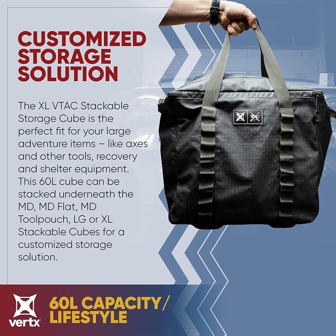 Vertx VTAC Stackable Storage Cube, Car Tactical Gear Carry Bag Organizer - Image 2