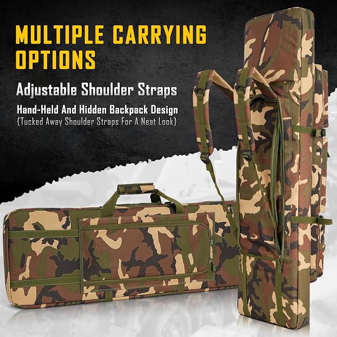 DULCE DOM 32/36/42/48/52 inch Double Rifle Case Soft Gun Bag - Image 5
