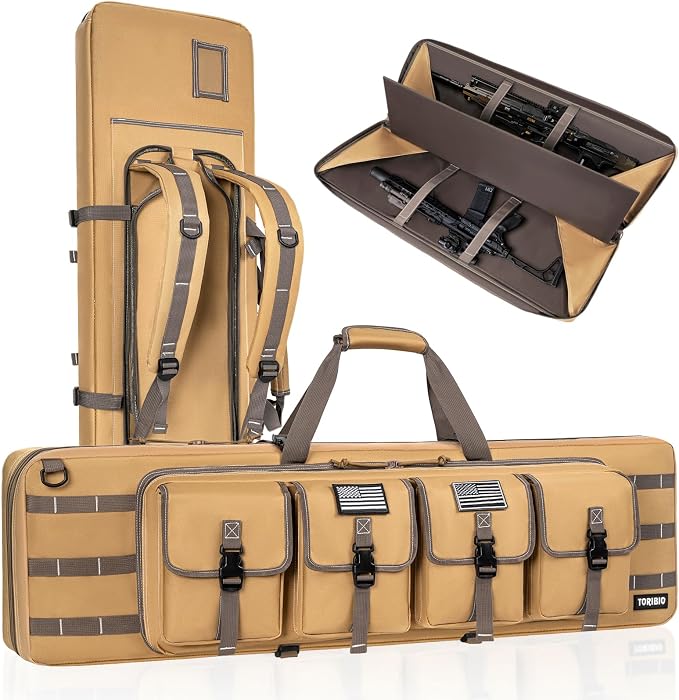 TORIBIO Double Rifle Case Soft Bag 32" 34" 36" 42" 46" 48'' 51“ 55” Gun Case by TORIBIO
