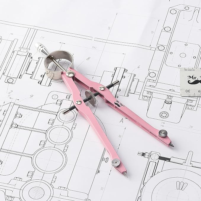 Mr. Pen- Professional Compass for Geometry, Extra Leads, Metal Compass - Image 9