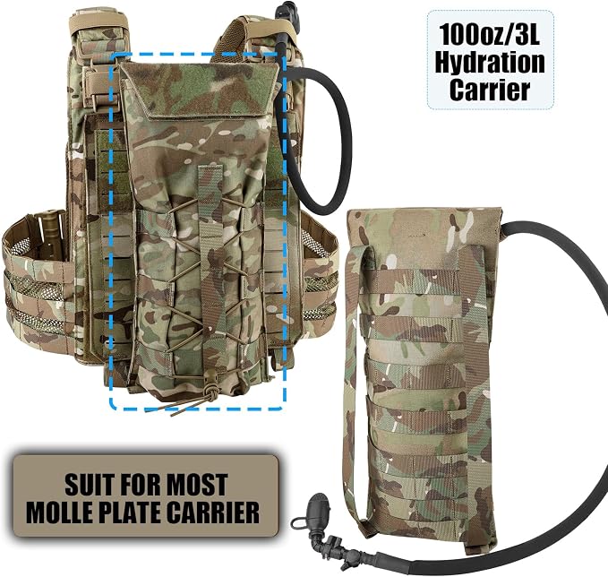 PETAC GEAR 1.5L / 3L Tactical Hydration Pack，Molle Carrier Pouch - Image 2