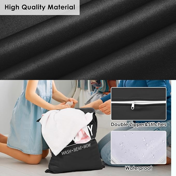 Sylfairy 2 Pcs Large Travel Laundry Bags, Waterproof Wet Dry Bags, Washable - Image 3
