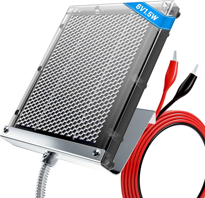 POWOXI Solar Panel for Deer Feeder 6V 1.5W Waterproof Solar Battery Charger by POWOXI