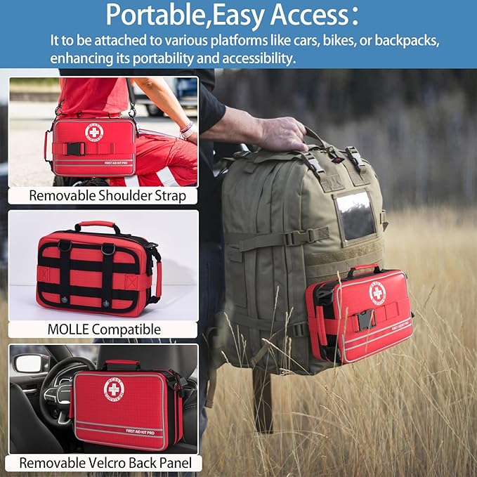 Comprehensive First Aid Kit for Home, Premium Emergency Trauma Kits - Image 5