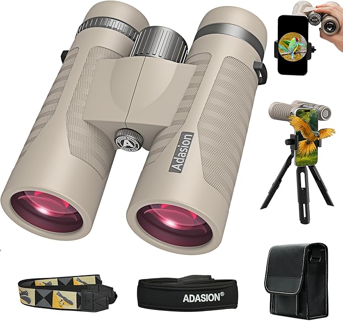 8x42 HD Binoculars for Adults High Powered by Adasion