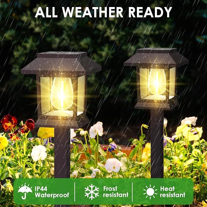 Benany Solar Outdoor Lights, 12 Pack Solar Pathway Lights Waterproof, Landscape - Image 3